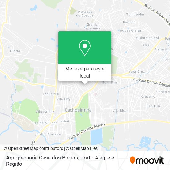 Agropecuária Casa dos Bichos mapa