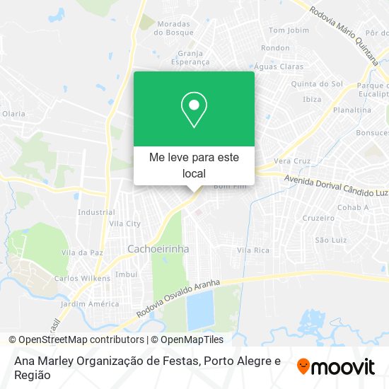 Ana Marley Organização de Festas mapa