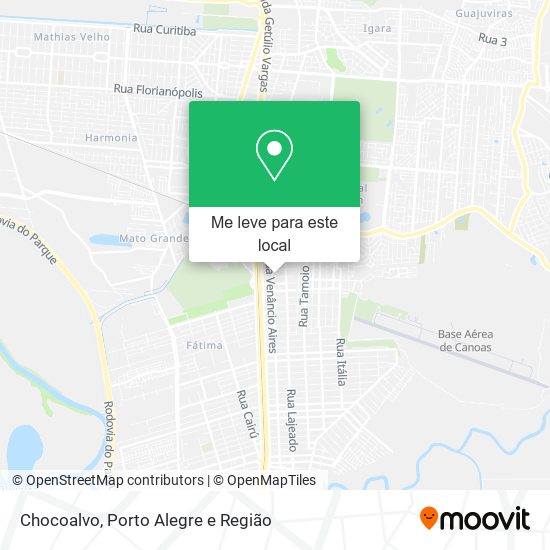 Chocoalvo mapa