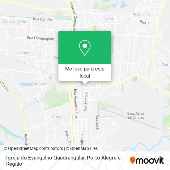 Igreja do Evangelho Quadrangular mapa