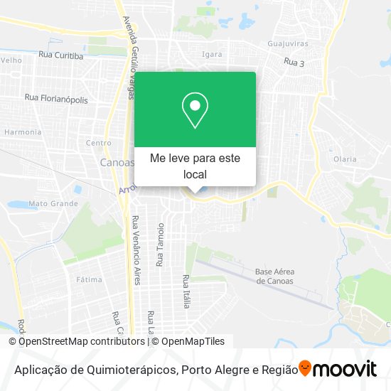 Aplicação de Quimioterápicos mapa
