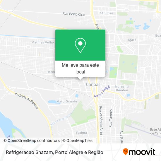 Refrigeracao Shazam mapa