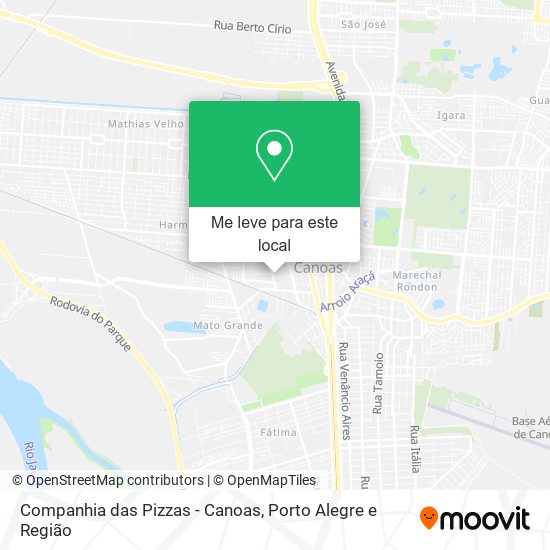 Companhia das Pizzas - Canoas mapa