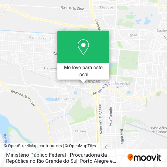 Ministério Público Federal - Procuradoria da República no Rio Grande do Sul mapa