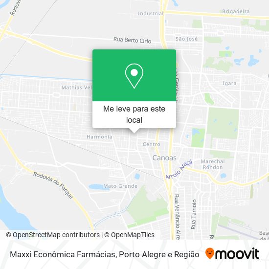 Maxxi Econômica Farmácias mapa