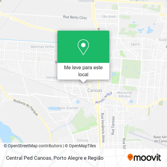 Central Ped Canoas mapa