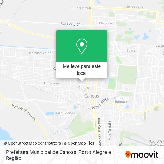 Prefeitura Municipal de Canoas mapa