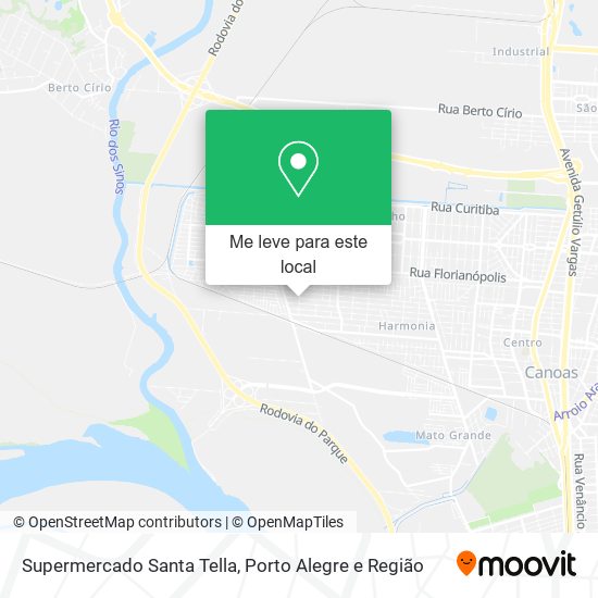 Supermercado Santa Tella mapa