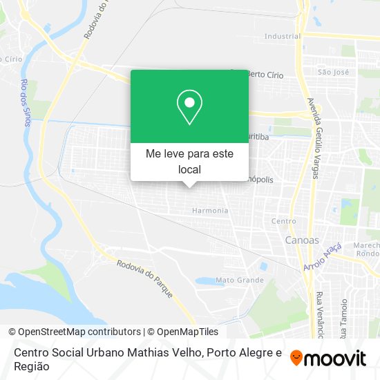 Centro Social Urbano Mathias Velho mapa