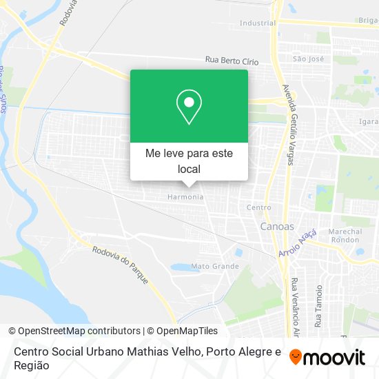 Centro Social Urbano Mathias Velho mapa