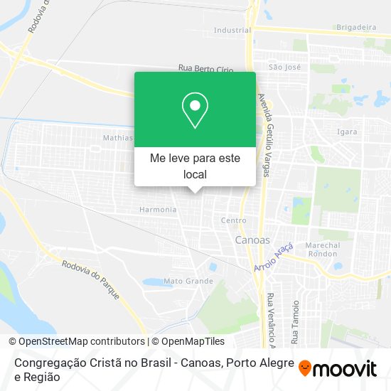Congregação Cristã no Brasil - Canoas mapa