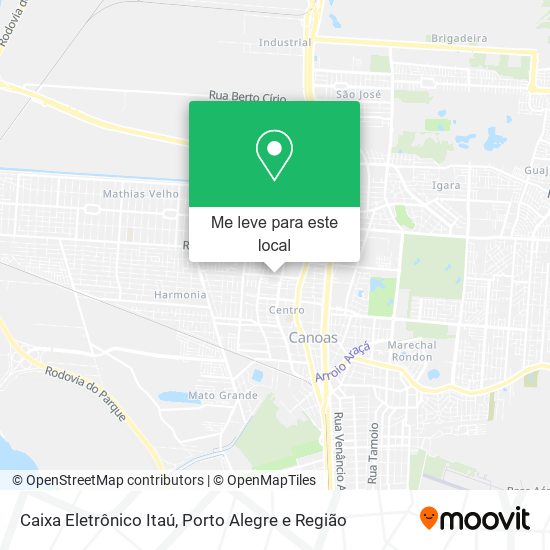 Caixa Eletrônico Itaú mapa