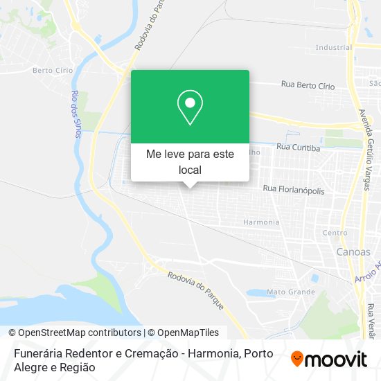 Funerária Redentor e Cremação - Harmonia mapa