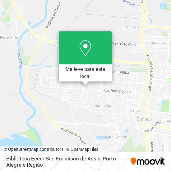Biblioteca Eeem São Francisco de Assis mapa