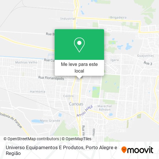 Universo Equipamentos E Produtos mapa