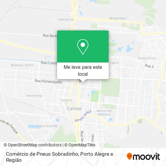 Comércio de Pneus Sobradinho mapa