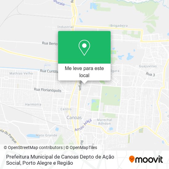 Prefeitura Municipal de Canoas Depto de Ação Social mapa