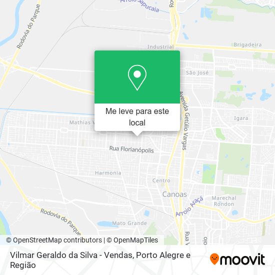 Vilmar Geraldo da Silva - Vendas mapa