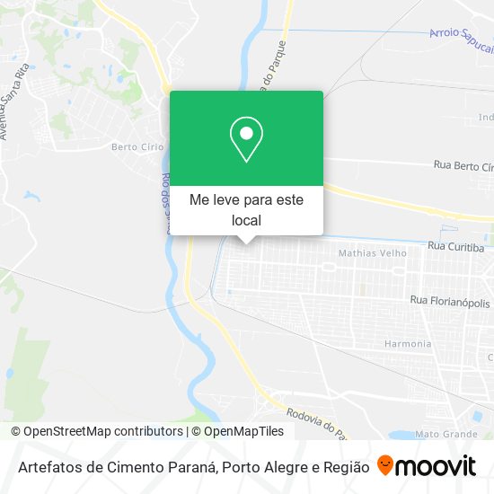 Artefatos de Cimento Paraná mapa