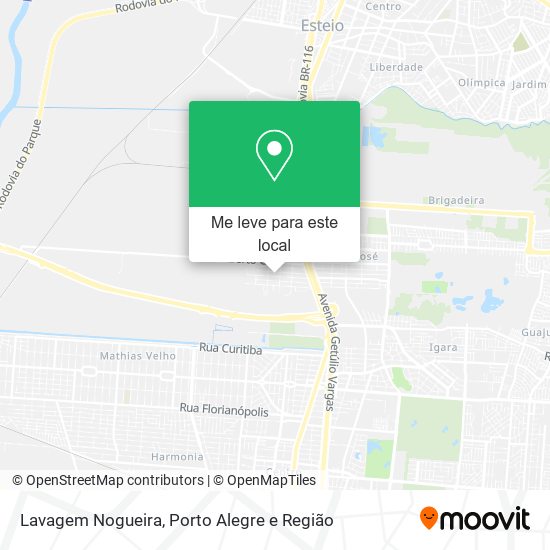 Lavagem Nogueira mapa