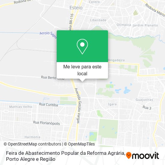 Feira de Abastecimento Popular da Reforma Agrária mapa