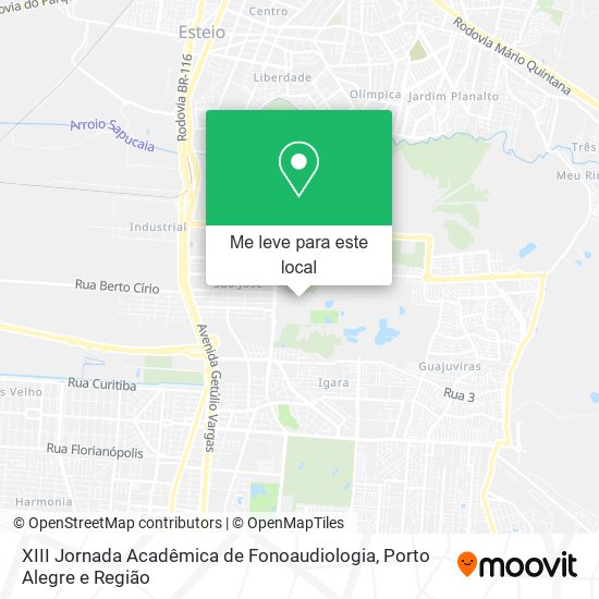 XIII Jornada Acadêmica de Fonoaudiologia mapa