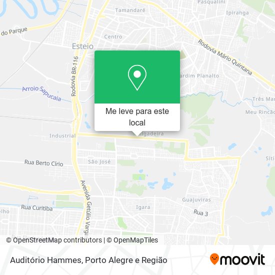 Auditório Hammes mapa