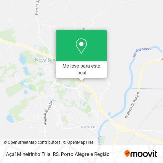 Açaí Mineirinho Filial RS mapa