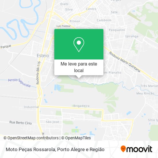 Moto Peças Rossarola mapa