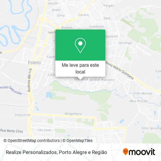 Realize Personalizados mapa