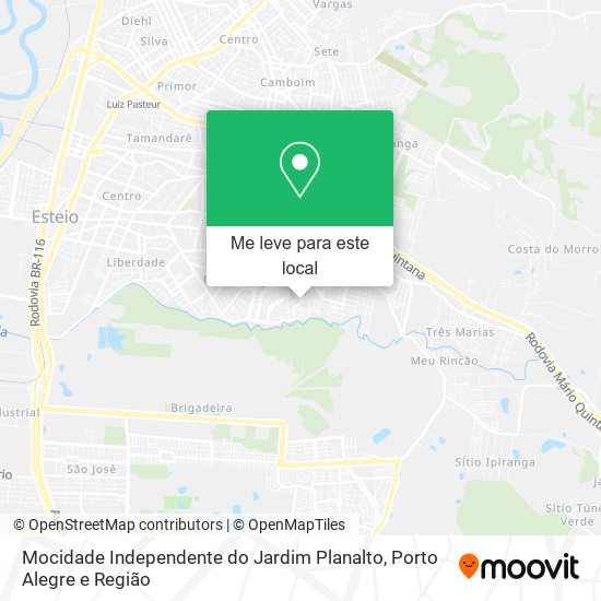 Mocidade Independente do Jardim Planalto mapa