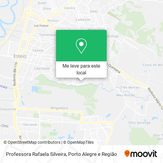 Professora Rafaela Silveira mapa