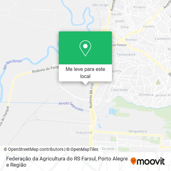 Federação da Agricultura do RS Farsul mapa