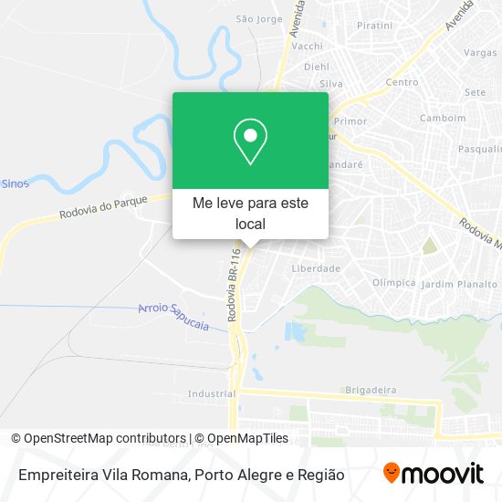 Empreiteira Vila Romana mapa
