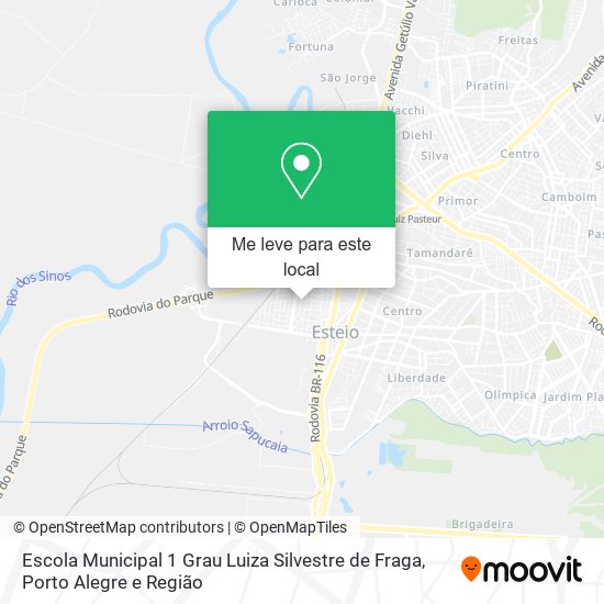 Escola Municipal 1 Grau Luiza Silvestre de Fraga mapa