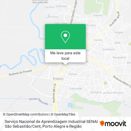 Serviço Nacional de Aprendizagem Industrial-SENAI - São Sebastião / Cent mapa