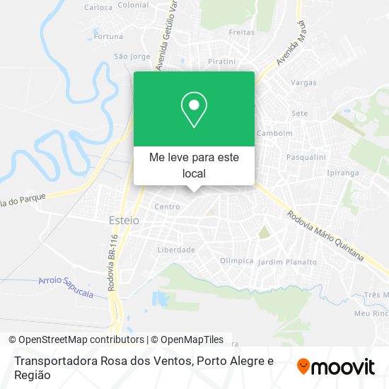 Transportadora Rosa dos Ventos mapa
