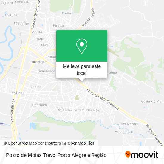 Posto de Molas Trevo mapa