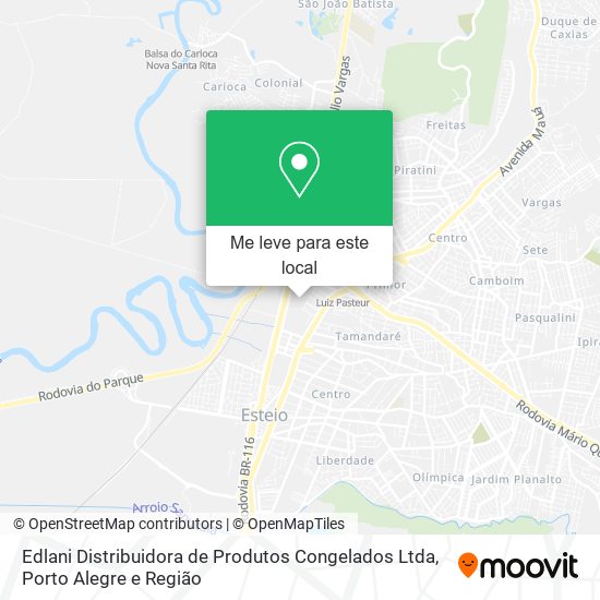 Edlani Distribuidora de Produtos Congelados Ltda mapa