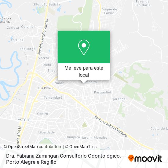 Dra. Fabiana Zamingan Consultório Odontológico mapa