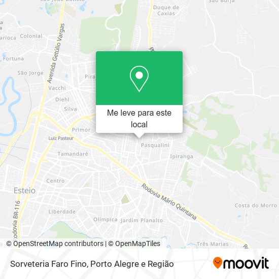 Sorveteria Faro Fino mapa