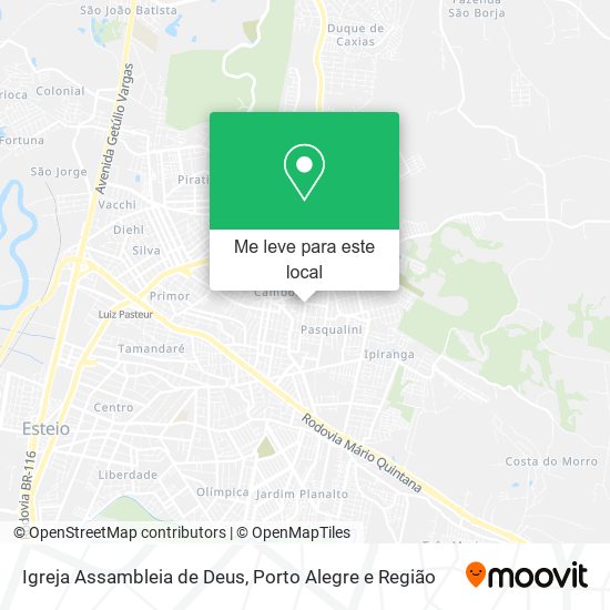 Igreja Assambleia de Deus mapa