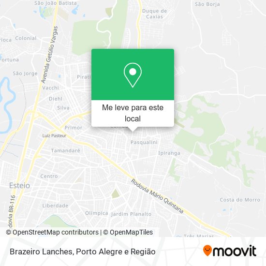 Brazeiro Lanches mapa