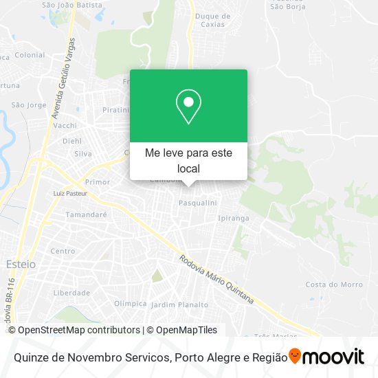 Quinze de Novembro Servicos mapa