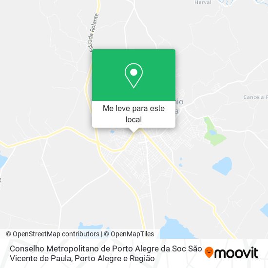 Conselho Metropolitano de Porto Alegre da Soc São Vicente de Paula mapa