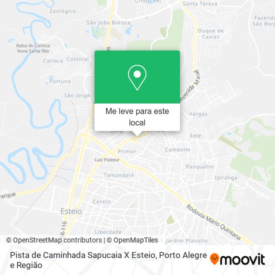 Pista de Caminhada Sapucaia X Esteio mapa