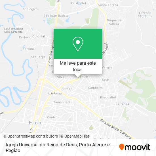 Igreja Universal do Reino de Deus mapa