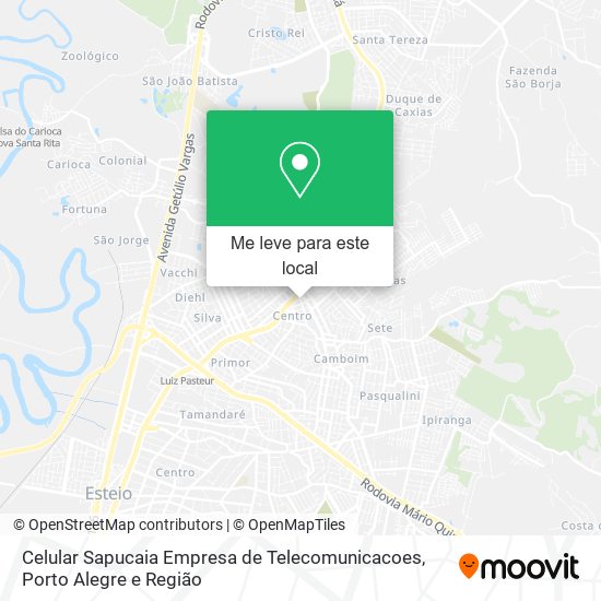 Celular Sapucaia Empresa de Telecomunicacoes mapa