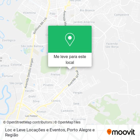 Loc e Leve Locações e Eventos mapa