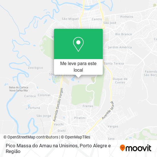 Pico Massa do Amau na Unisinos mapa